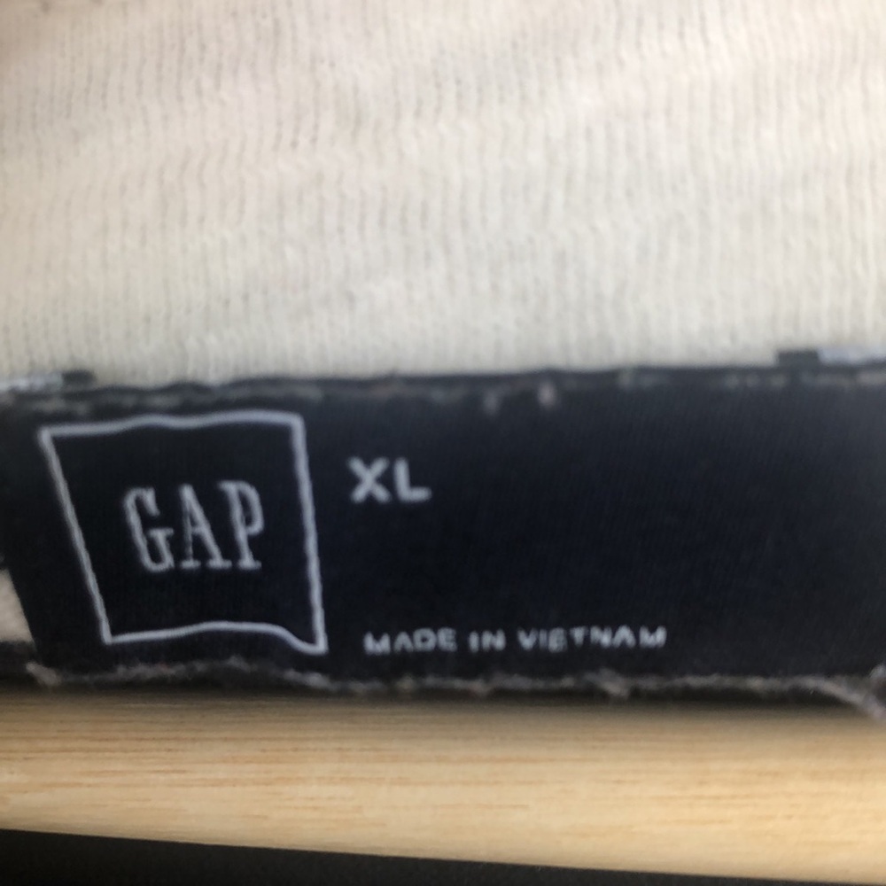 GAP XL Navy and White Striped Shirt w/Captain embroidery - Picture 3 of 5